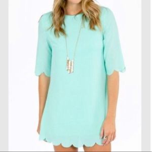 Mint Scalloped Dress
